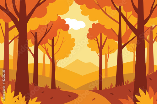 autumn landscape with trees