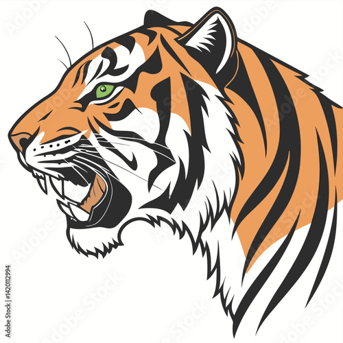 tiger head vector