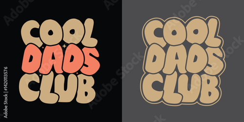 Foto Cool Dads Club text effect, stylish t-shirts and trendy clothing designs with le