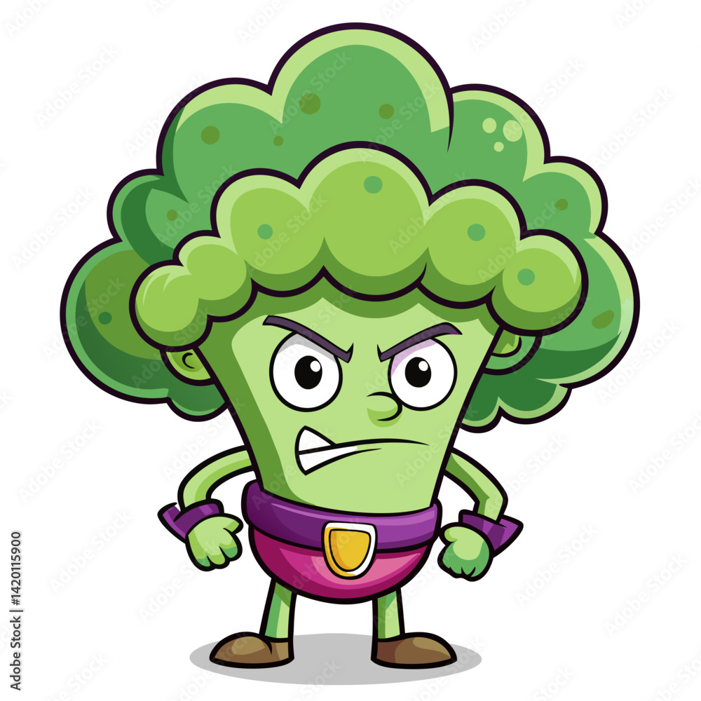 Fototapeta premium Creative Full Broccoli Vegetable Racing Design