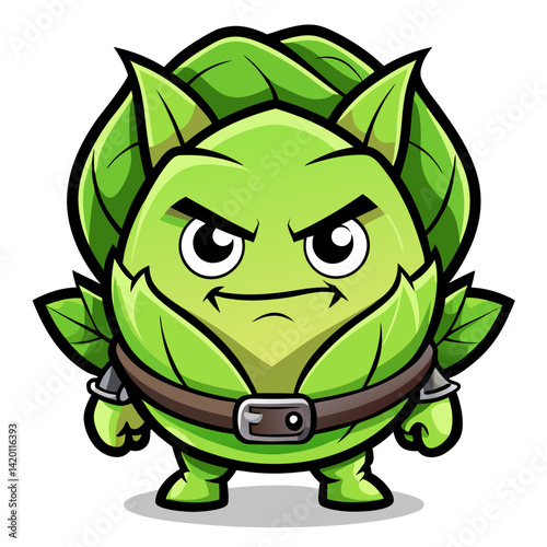  Brussels Sprouts Vegetable Character Paralyzed Art