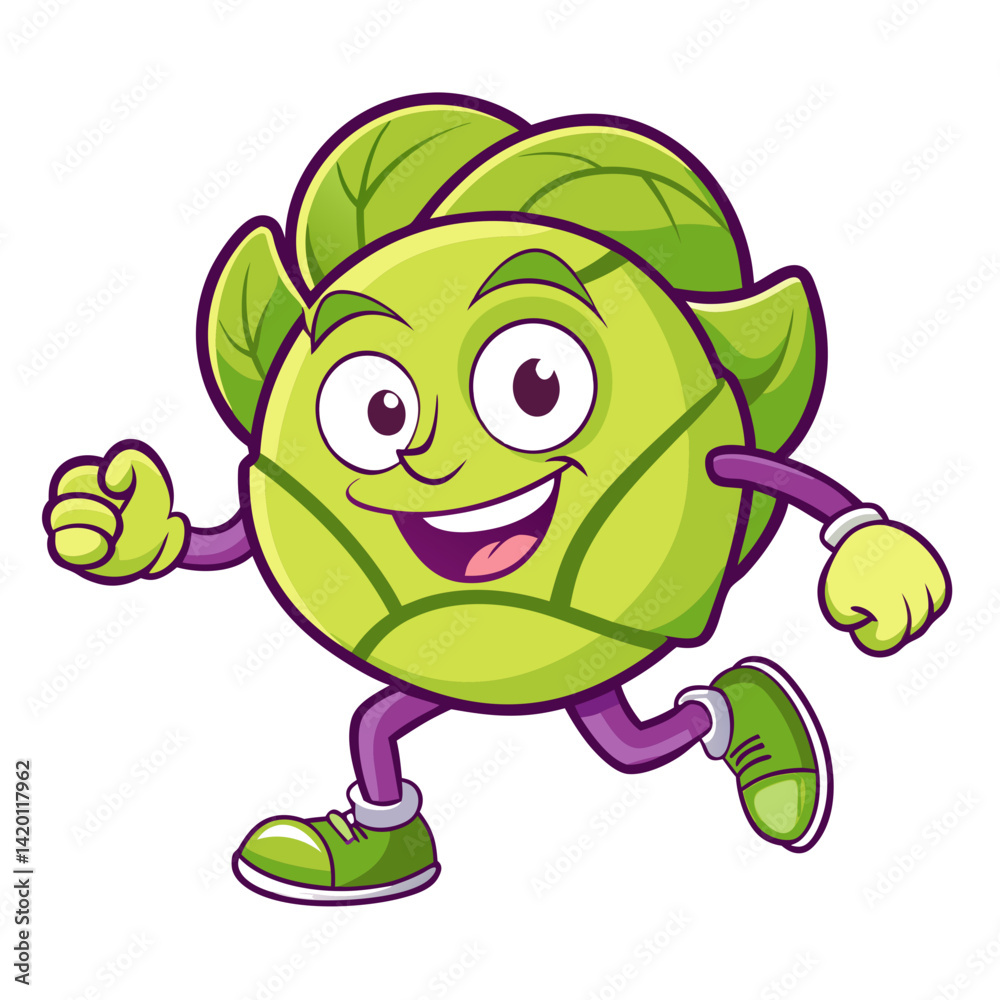 Fototapeta premium Inactive Brussels Sprouts in a Watchful Scene