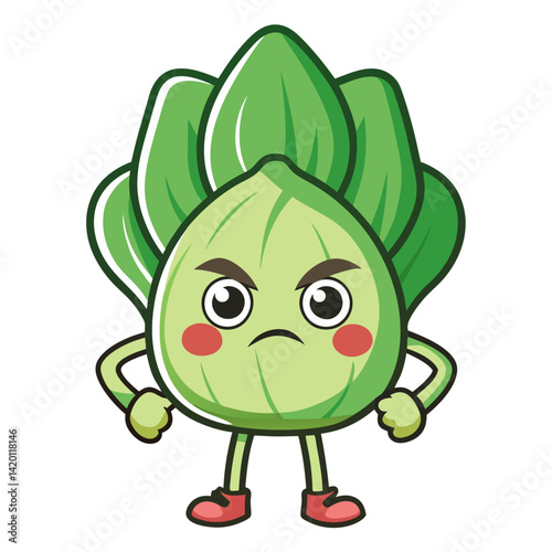  Illustration of Comfortable Bok Choy in Yoga