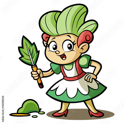  Bok Choy in a Disoriented Vegetable Painting