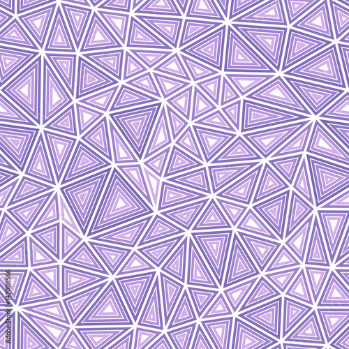 Triangular pattern background. Medium triangle size. Multiple repeated inner triangles. One-tone colored style. Repeatable pattern. Vibrant vector tiles. Seamless vector illustration.