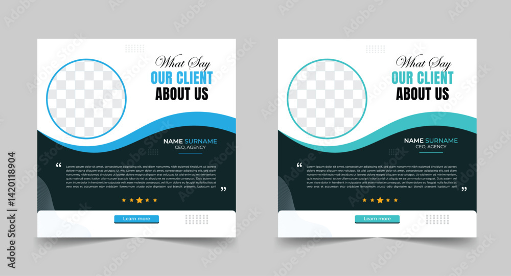 Modern Testimonial Social Media Post Design Template for Business Review
Modern Testimonial Social Media Post Design Template for Business Review