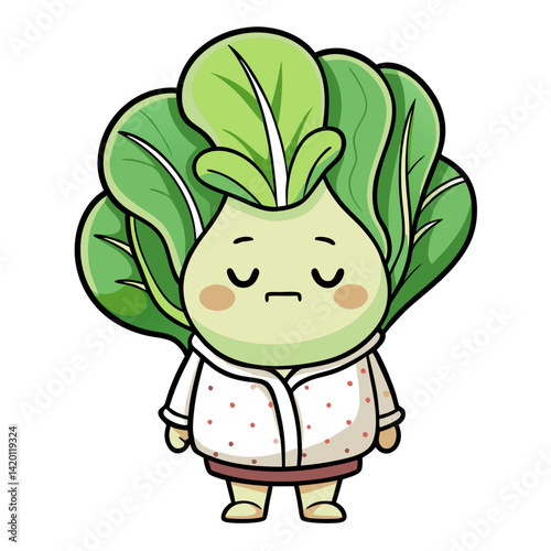  Bok Choy Vegetable Character Quilting Art