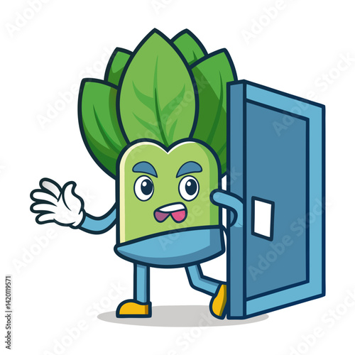  Bok Choy Vegetable Character Coloring Art