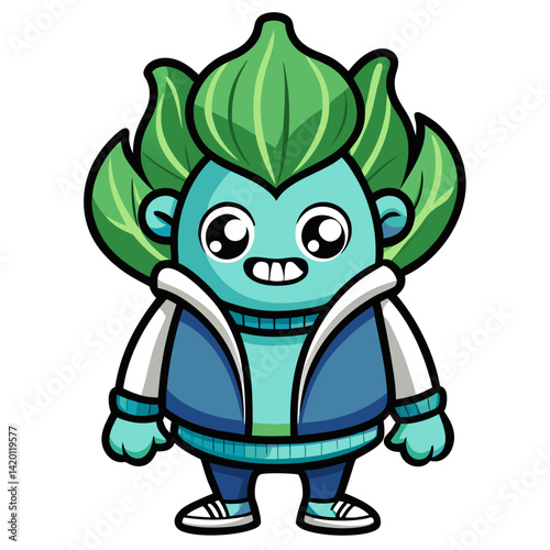  Creative Distressed Bok Choy Vegetable Design