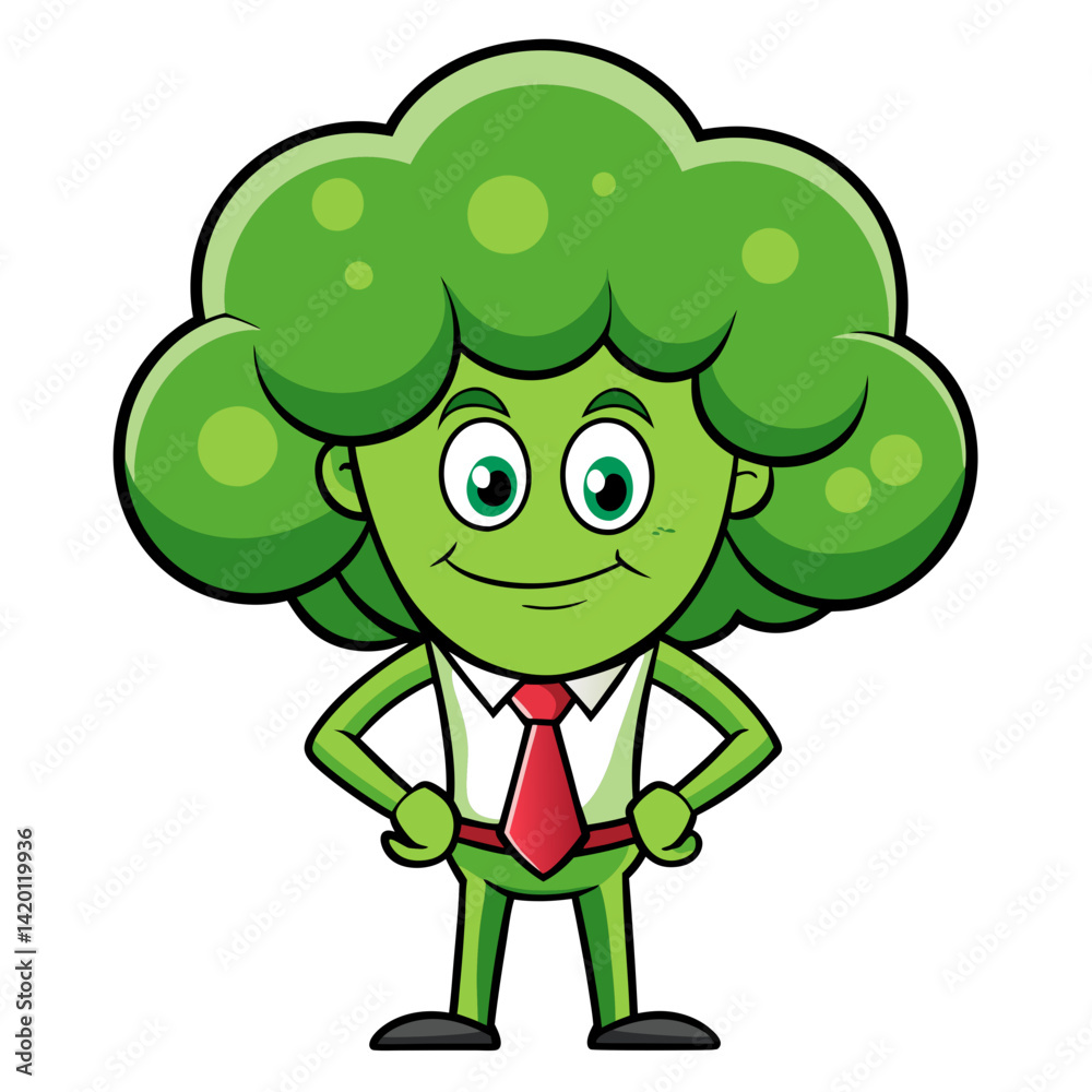 Fototapeta premium Creative Broccoli Sketch for Woodworking