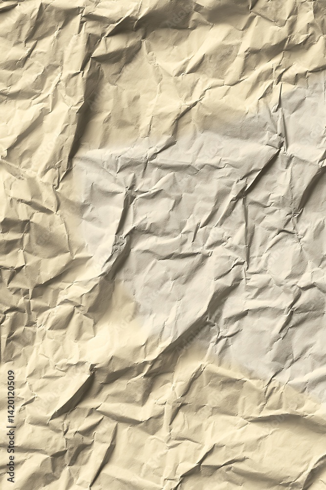 Crinkled Paper Texture: Beige and Cream Shades Crinkled Paper Texture: Beige and Cream Shades