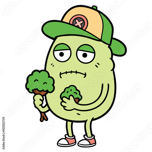  Playful Broccoli Design for Cross Stitch Art