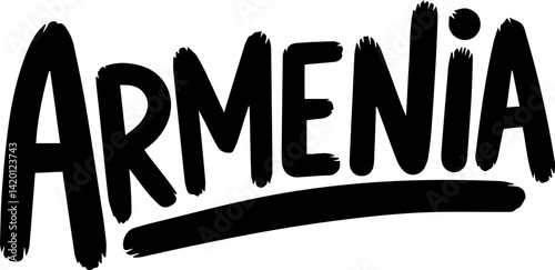 Armenia Country Name Graphic Design