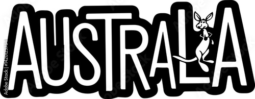 Australia Kangaroo Graphic Design Image