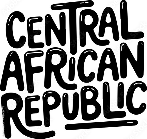 Central African Republic Text Graphic
