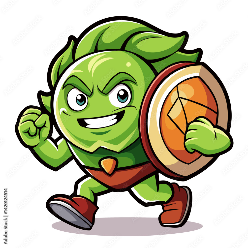 Obraz premium Cabbage Jogging in Artistic Style