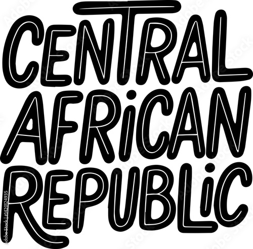 Central African Republic Text Graphic