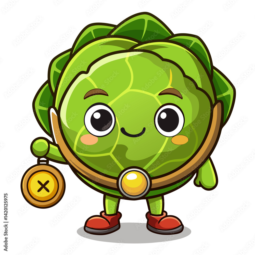 Obraz premium Lazy Brussels Sprouts Trying to Jog