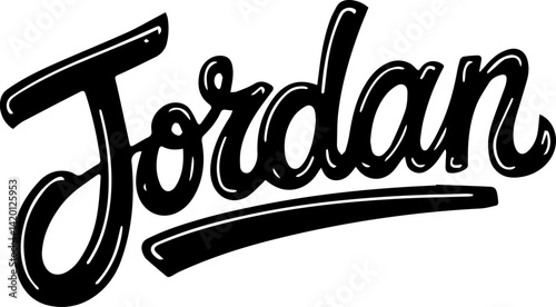 Jordan Name Handwritten Stylish Script