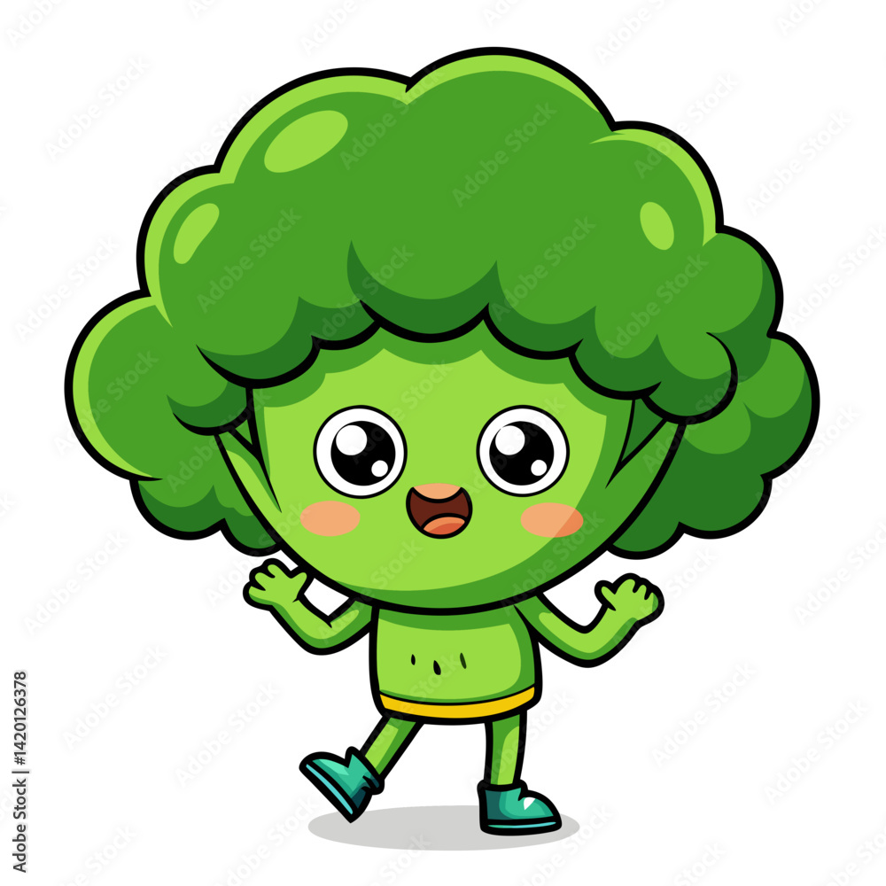 Fototapeta premium Broccoli Painting Nails in Weary Art