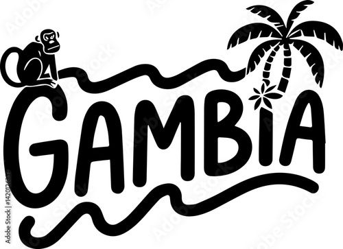 Gambia Vacation Monkey Palm Tree
