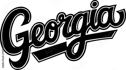 Georgia State Script Logo Design