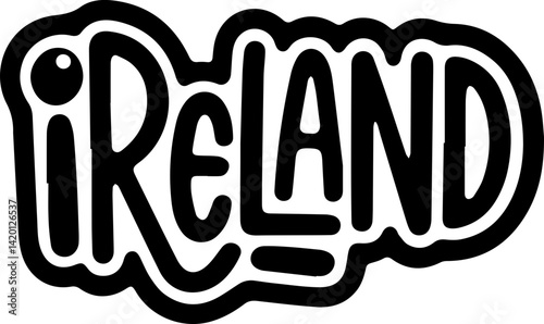 Ireland Bold Handwritten Word Art