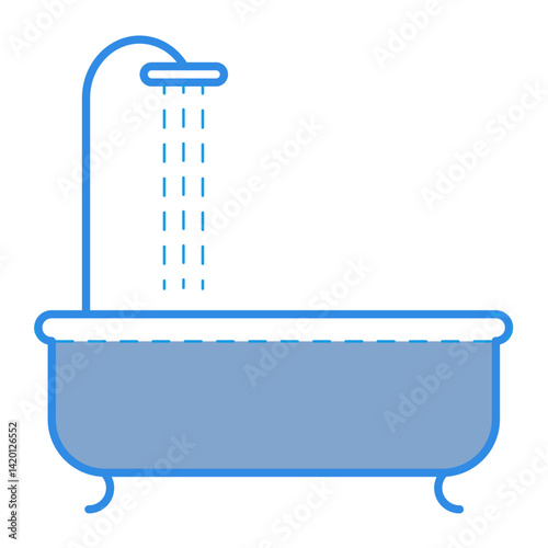 illustration of a bath in a bathroom