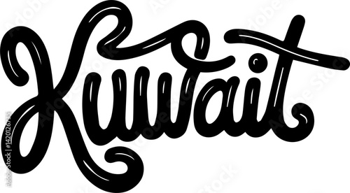 Kuwait Handwritten Calligraphy Design