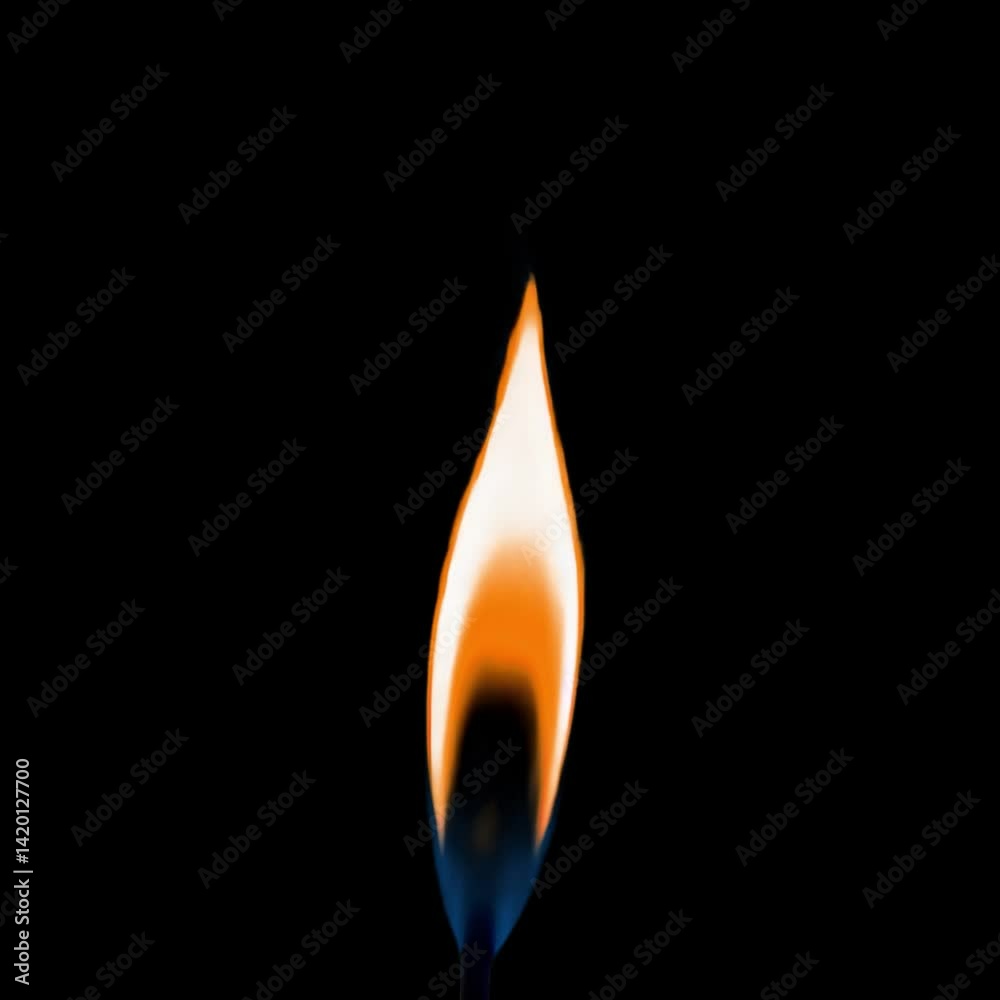 Solitary flame in darkness animation isolated asset, transparent 4K video, alpha channel, ProRes 4444 Solitary flame in darkness animation isolated asset, transparent 4K video, alpha channel, ProRes 4444