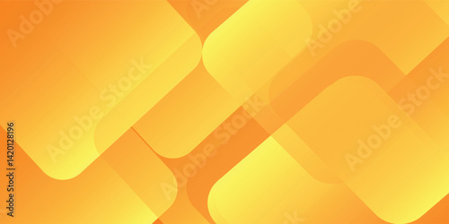 Abstract orange and yellow geometric background. Dynamic shapes composition. vector eps10