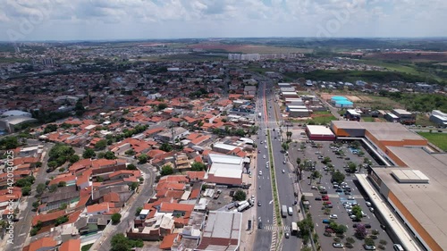 Aerial view of the city of Hortolândia and Sumaré, in São Paulo, Brazil.