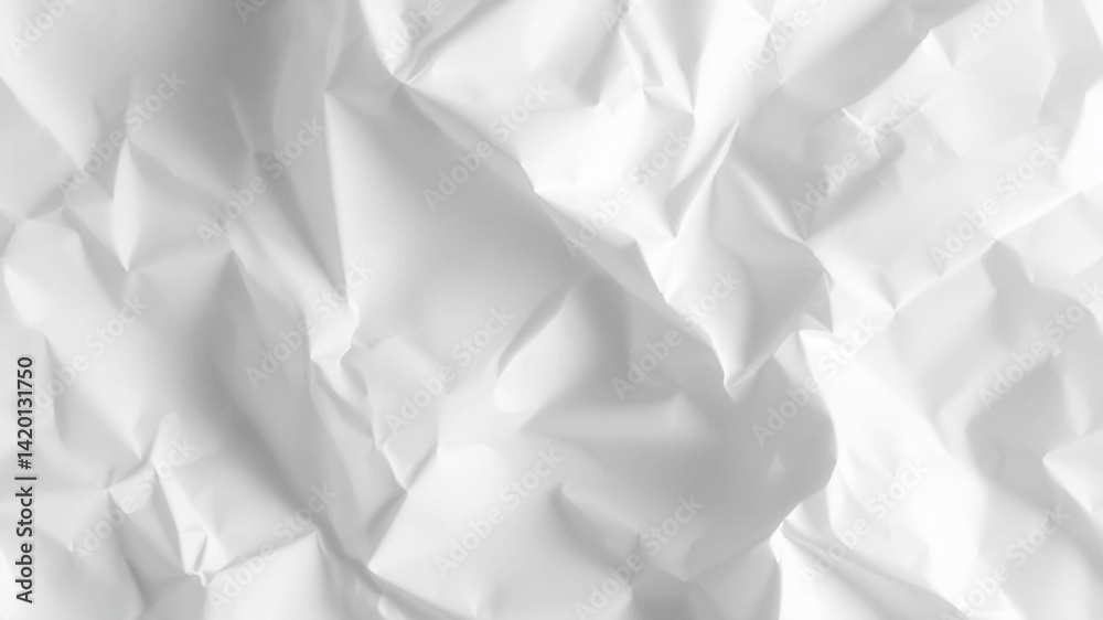 Obraz premium Abstract Crumpled White Paper Texture