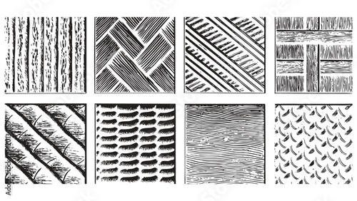 Detailed Hand-Drawn Surface Textures with Line and Weave Patterns