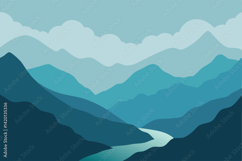 mountain landscape with mountains mountain landscape with mountains