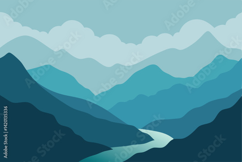mountain landscape with mountains