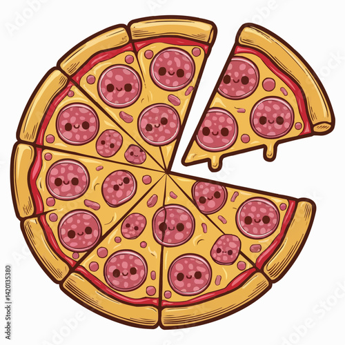 pizza isolated on white background