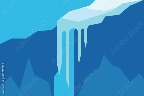 icicles on a white background