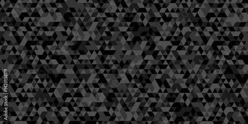 Vector black and gray polygon Mosaic triangle overlap texture background. white and gray overlapping cube square low polygon texture wallpaper. abstract surface creative diamond pattern corporate.