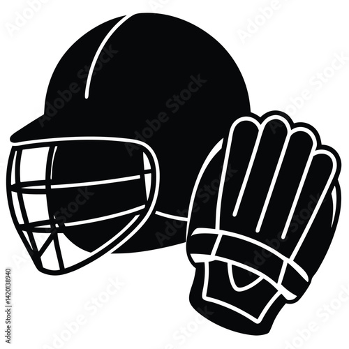 Cricketer Making a Defensive Shot