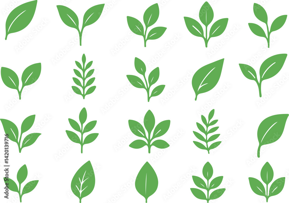 Green leaves seamless pattern design with floral and nature elements Green leaves seamless pattern design with floral and nature elements