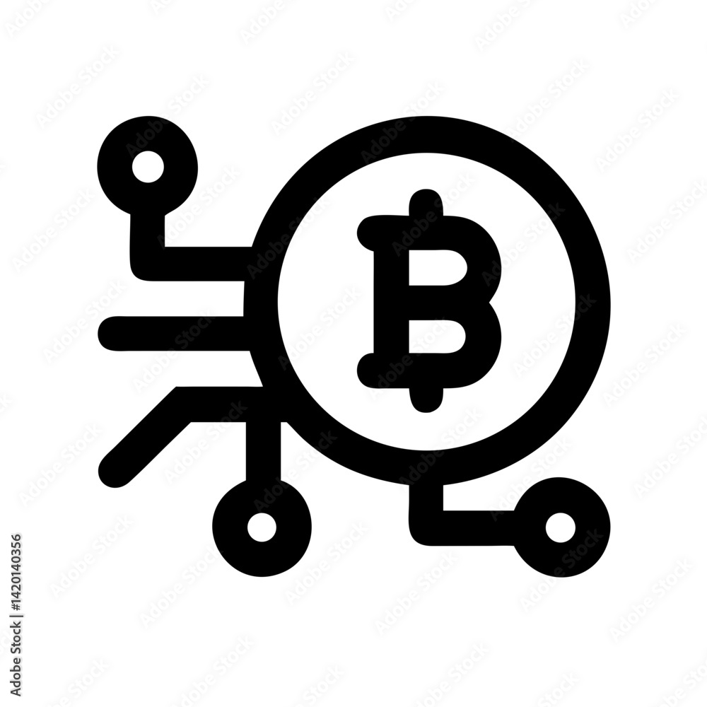 A modern icon representing Bitcoin integrated with a digital network, symbolizing cryptocurrency, blockchain technology, and the future of digital finance and online transactions. A modern icon representing Bitcoin integrated with a digital network, symbolizing cryptocurrency, blockchain technology, and the future of digital finance and online transactions.