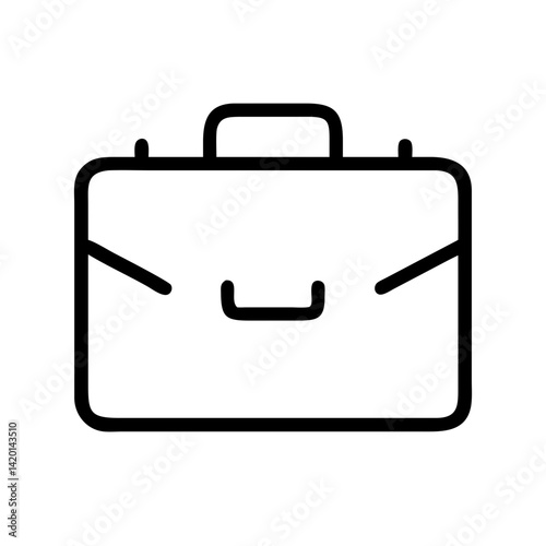 briefcase vector icon for career, business and professional work flat stroke icon for apps and websites
