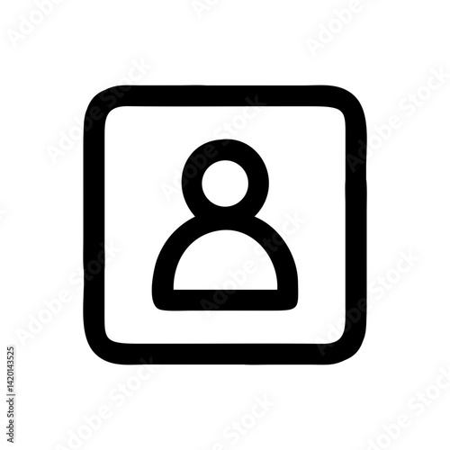 user profile vector icon for account settings, personal identity and authentication flat stroke icon for apps and websites
