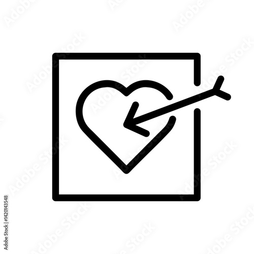 dating love heart icon flat icon for apps and websites
