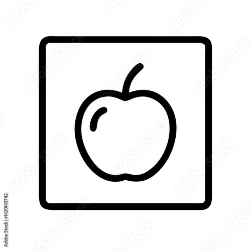 apple fruit icon flat icon for apps and websites
