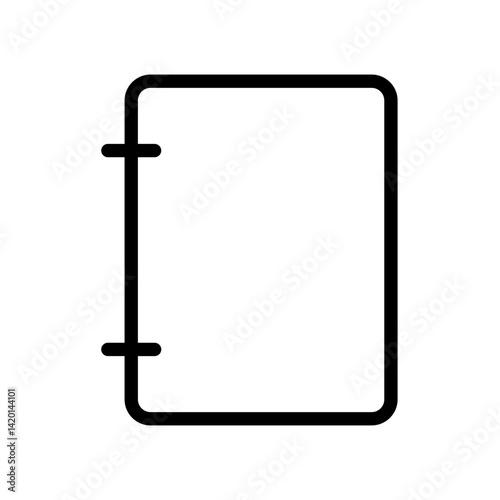 notebook binder icon vector, flat icon for apps and websites

