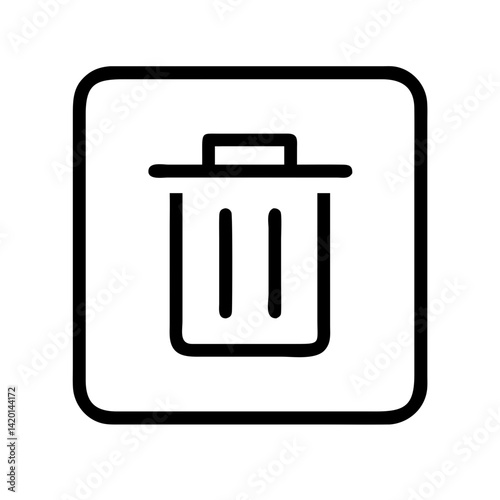 delete trash bin icon vector, flat icon for apps and websites
