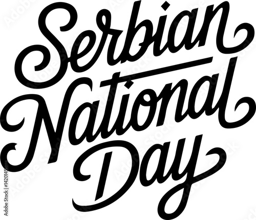 Serbian National Day Celebration Graphic