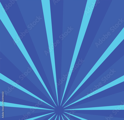 Abstract background with rays retro starburst. Funky ray elements, circle motifs, reminiscent of circus themes. Green and white twisted swirl